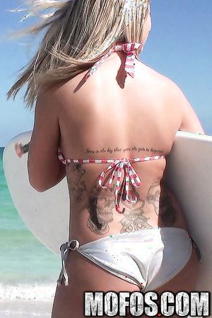 Big Tits, Bikini, Blonde, Blowjob, POV, Shaved Pussy