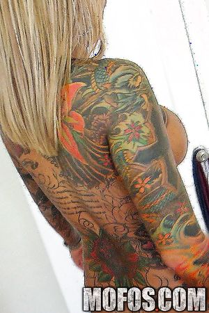 Big Tits, Blonde, Facial, Tattoo