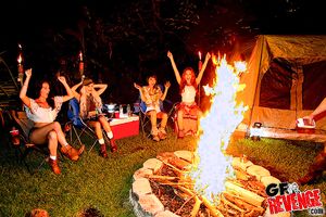 Hardcore sex drunk college-party outdoor