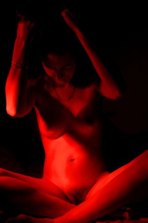 Naked in red, fucking instand