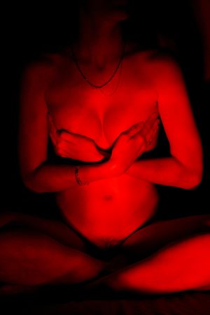 Naked in red, fucking instand