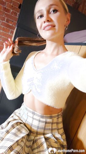 Blonde beauty posing in all kinds of lingerie