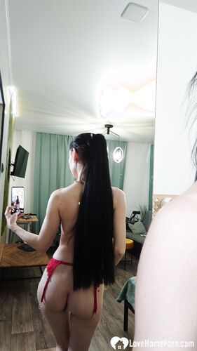 Sexy teacher taking some naughty photos for you