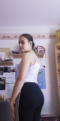 TurkishTeenSlut presents her ass to the world