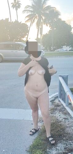 Wife Naked in Public- Public-PublicNudeWife