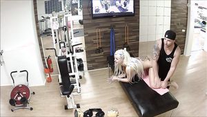 Working out those cocks gym style