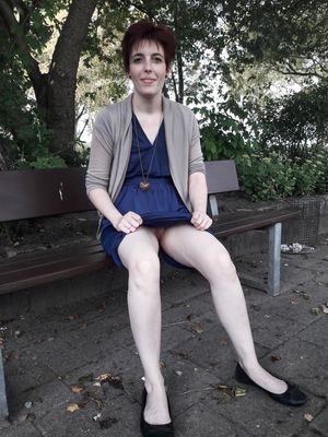 Without underwear, and naked in the park and forest