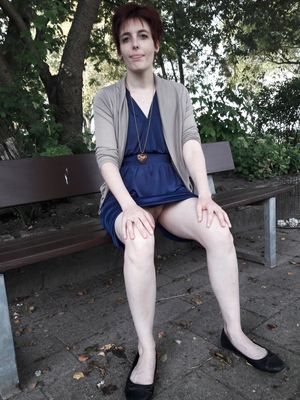 Without underwear, and naked in the park and forest