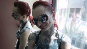 Petra, the bombshell with the hugest tits, does not clean