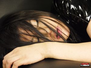 Luscious Asian darling in black leather Chihiro Asai gets fucked hard