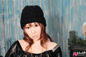 Yuko Morita looks so cool in black dress and tights in these photos.
