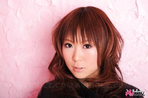 Yuko Morita in blue tights and leather jacket is very fashionable.