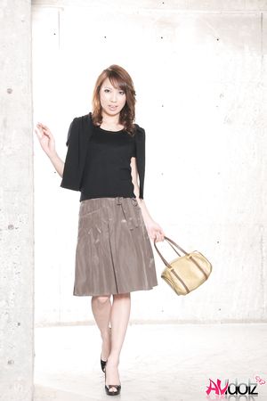 Gorgeous Mika Ito changes outfits for posing in different places.