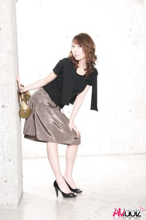 Gorgeous Mika Ito changes outfits for posing in different places.