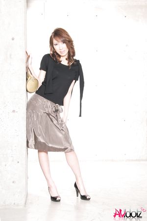 Gorgeous Mika Ito changes outfits for posing in different places.