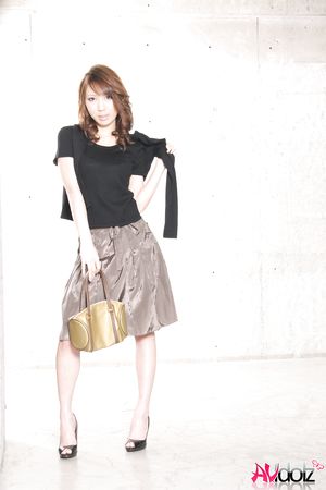 Gorgeous Mika Ito changes outfits for posing in different places.