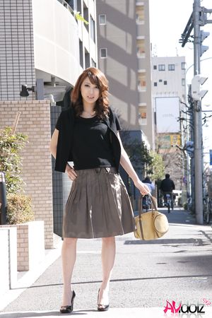 Gorgeous Mika Ito changes outfits for posing in different places.