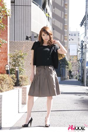 Gorgeous Mika Ito changes outfits for posing in different places.