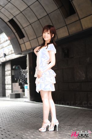 Hina Kawamura is so beautiful in white dress and high heel sandals.