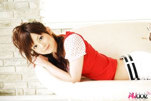 Anna Watanabe exposes her hot body in short pants and red blouse.