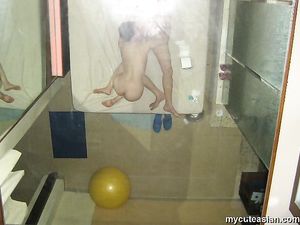 Really sexy Chinese GF has a kinky shower and a hard fucking session with her BF