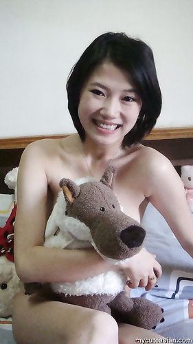 Sweet and shy Chinese Asian babe teasing in sexy lingerie