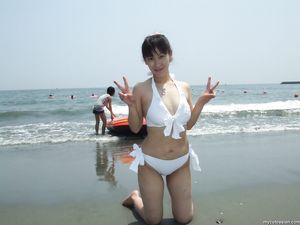 Lovely Ex asian girlfriend posing on the beach and naked at home