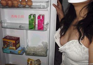 Busty and masked Chinese asian amateur posing nude at home