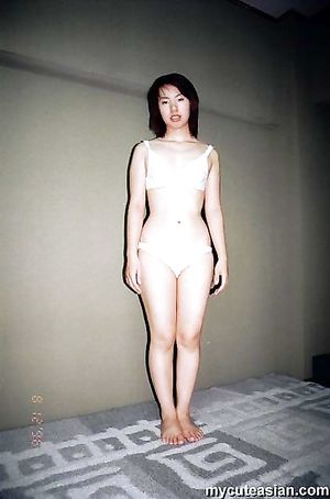 Tight n Shaved Asian amateur teen posing and getting fucked at home