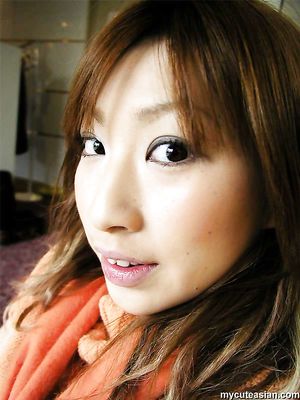 Sweet japanese girl shows her tight pussy and tight asshole here