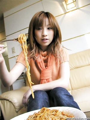 Sweet japanese girl shows her tight pussy and tight asshole here