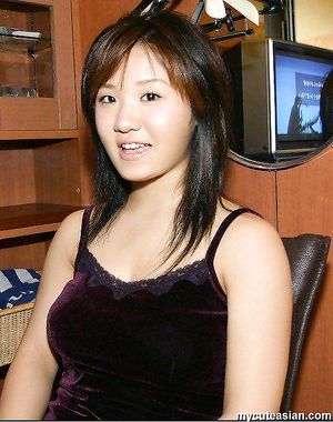 Busty asian amateur teen strips and shows her tight pussy at home