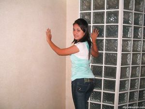 Shy Filipino coed shows her tight asian pussy for the first time