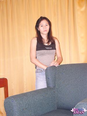 Tight Filipina coed gets her shaved pussy banged them cumfaced