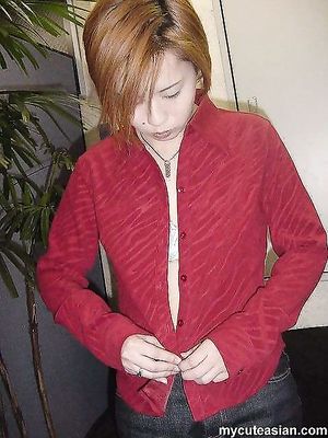 Yummi japanese coed showing her tight pussy for first time