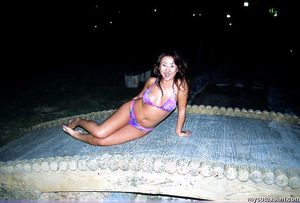 Photos of nmy busty asian wife posing nude outdoor for you
