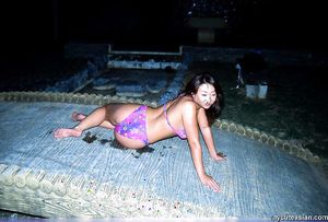 Photos of nmy busty asian wife posing nude outdoor for you