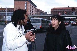 Asian amateur gets her tight ass hole banged by a black man