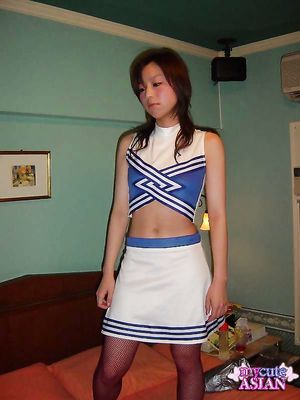 This horny asian coed plays with a toy and then with a boytoy