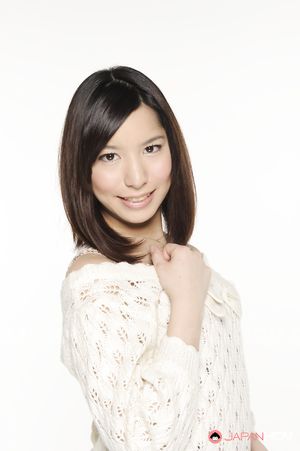 Kurara Makise looks so hot in a white sweater and a very short skirt.