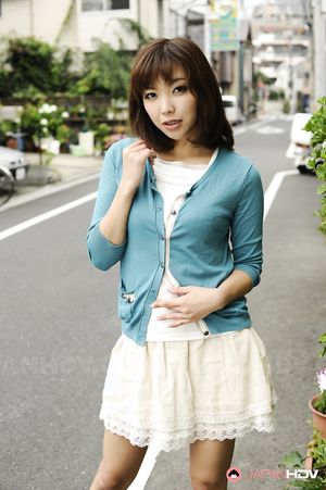 Hot Juri Kitahara in blue sweater and lace skirt is a perfect model.