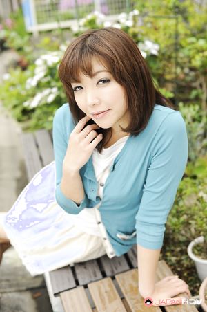Hot Juri Kitahara in blue sweater and lace skirt is a perfect model.