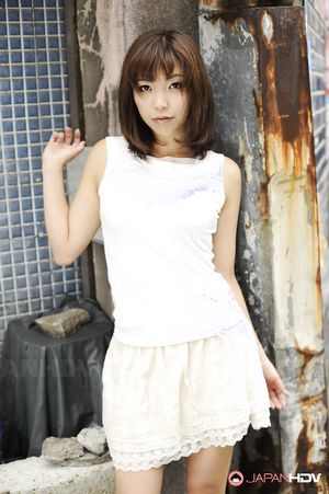 Hot Juri Kitahara in blue sweater and lace skirt is a perfect model.