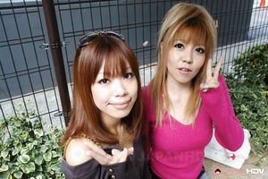 Boob Quizz and Yuri Rie ride men's mouths and get toys on slits.