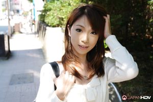 Asian Yuri Rie gives hot blowjob in the car and shows her hairy pussy.