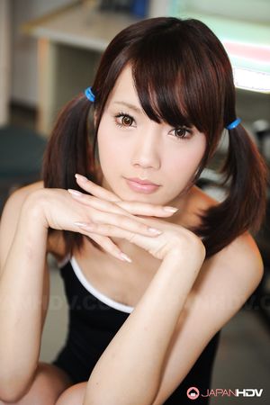 Hot Japanese chick Ageha Kinoshita in a sexy bodysuit loves posing