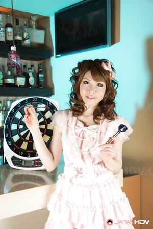 Sweet looking Japanese gal Shiori Amano posing in an elegant outfit