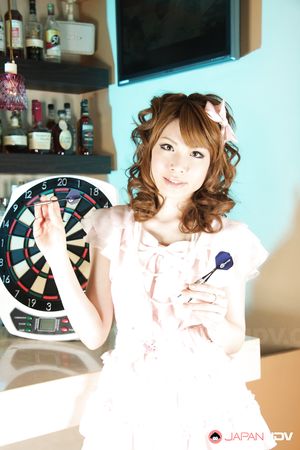 Sweet looking Japanese gal Shiori Amano posing in an elegant outfit