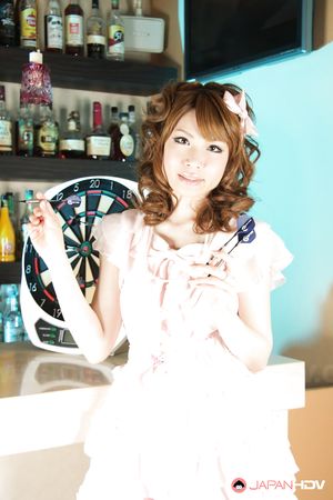 Sweet looking Japanese gal Shiori Amano posing in an elegant outfit