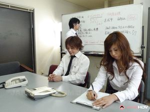 Super hot darling Rina Kikukawa gets rammed by three handsome dudes